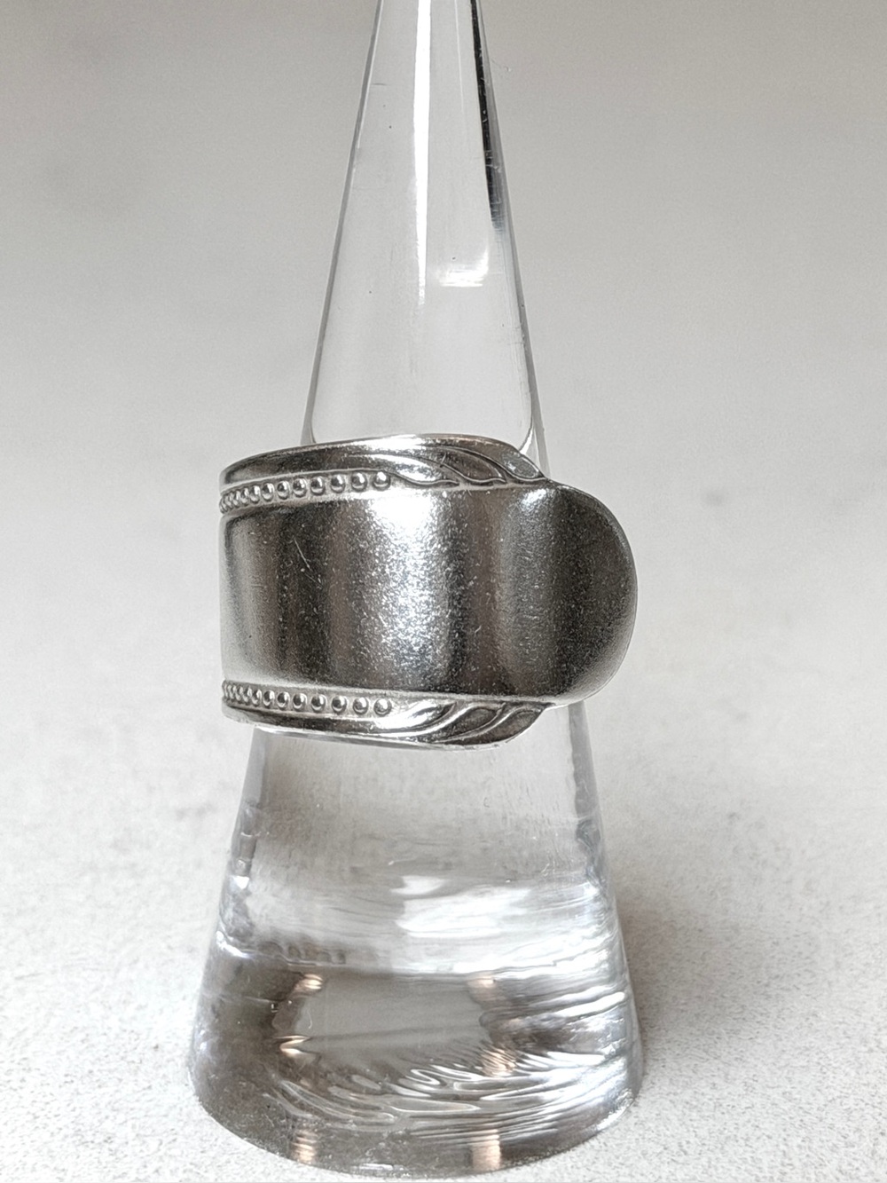 Vintage Silver Plated Spoon Ring in the Memory Hiawatha Pattern size 8